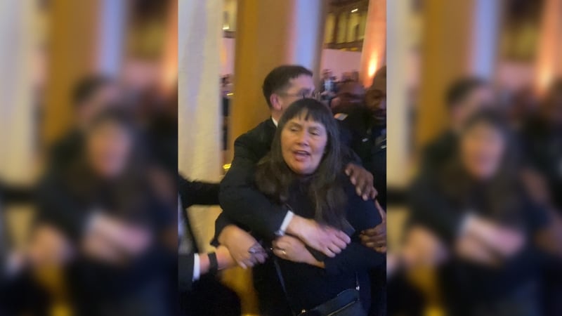 Martina and Isaac Burke were removed from the event by security staff and some members of the Department of Homeland Security Police