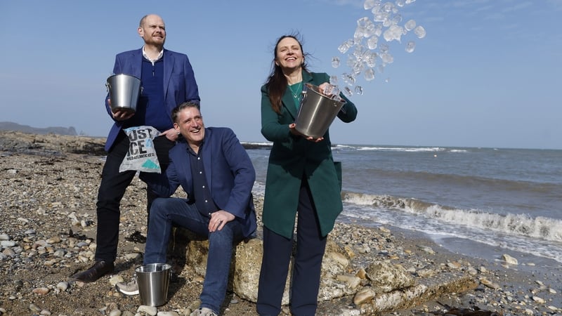 Tesco Ireland Commercial Director Joe Manning, Wild Atlantic Ice Company founder Dave Robinson and Dearbháil Ní Chualáin, Director of Enterprise at Údarás na Gaeltachta