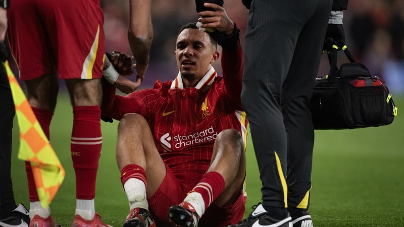 Trent Alexander-Arnold suffered the injury against PSG