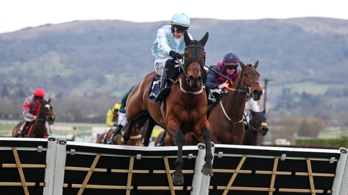 Kargese, with Paul Townend up, jumps the last