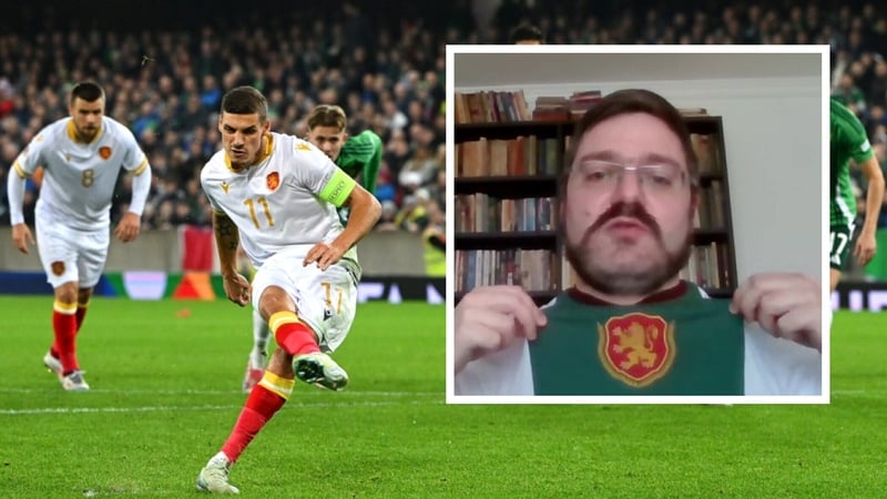 Bulgaria captain Kiril Despodov in action against Northern Ireland and (inset) journalist Teodor Borisov
