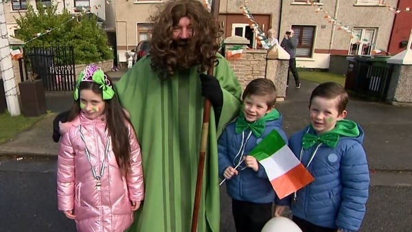 An early St Patrick's Day Parade in Cherry Orchard!