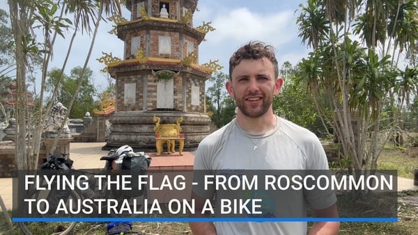 Fergal Guihen has travelled through 20 countries so far as he cycles from Roscommon to Australia