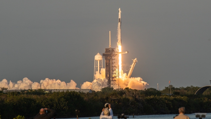 The SpaceX Falcon 9 rocket launched from the Kennedy Space Center