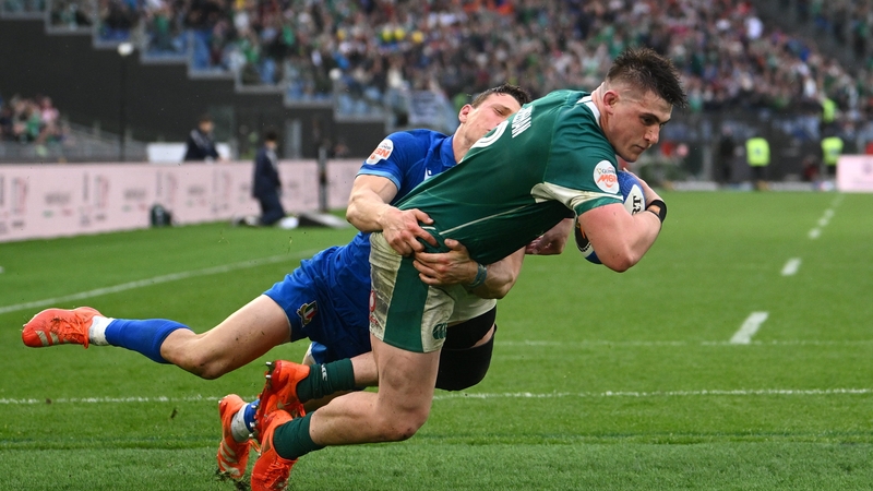 Dan Sheehan scored three of Ireland's four tries