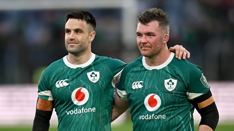 Conor Murray (l) and Peter O'Mahony played their final Ireland internationals against Italy