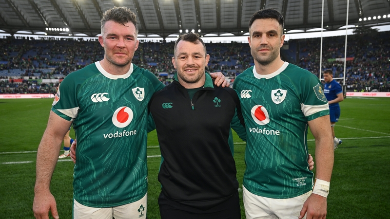 (L to R): Peter O'Mahony, Cian Healy and Conor Murray