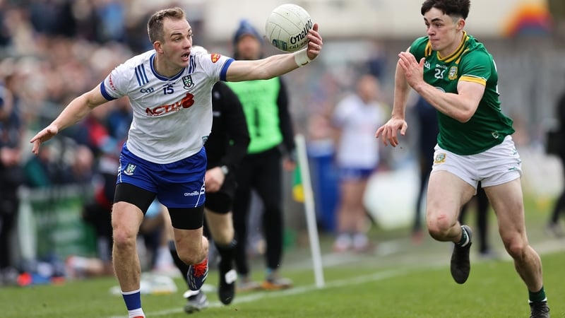 Monaghan's Stephen O'Hanlon gets away from Jack Kinlough of Meath