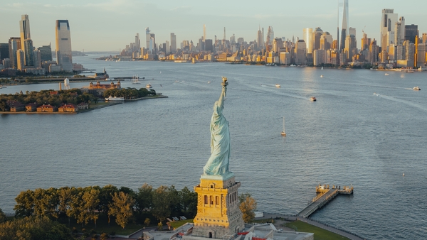 The Statue of Liberty was unveiled in New York City's harbour on 28 October, 1886 for the centennial of the American Declaration of Independence as a gift from the French people to America
