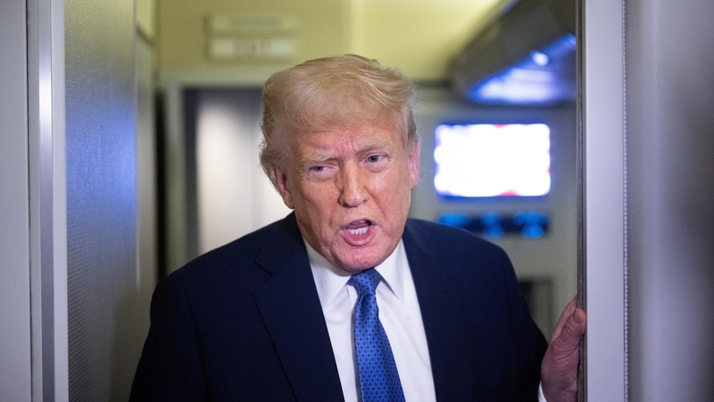 US President Donald Trump made the comments when speaking to reporters on Air Force One