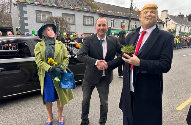'Micheál Martin' and 'Donald Trump' continue their bilateral meeting in Clonaslee Co Laois