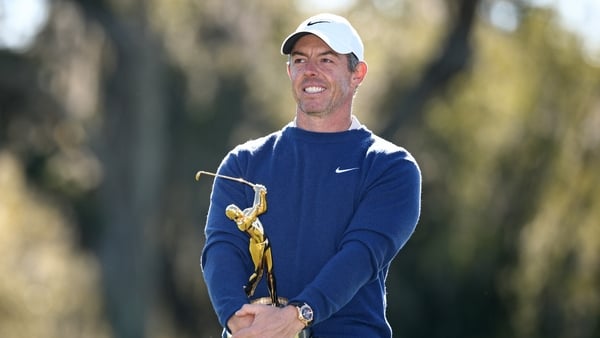 Rory McIlroy easily accounted for JJ Spaun in Monday's play-off