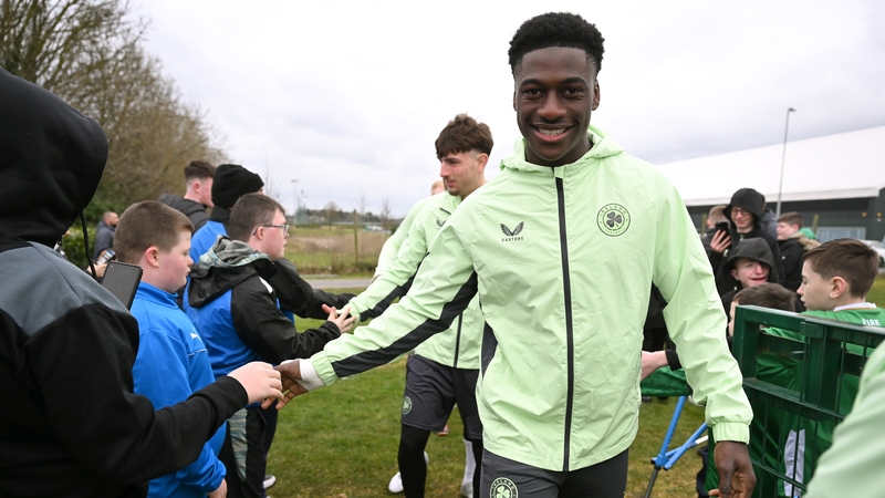 James Abankwah enjoying his first training session in Dublin