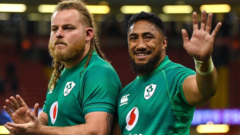 Finlay Bealham (l) and Bundee Aki will return to provincial duty next week