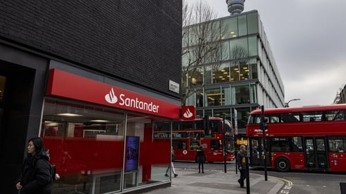 A Santander bank branch in London