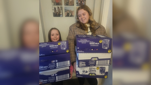 Lauren Metcalfe and her younger sister Ellamay started their appeal for Easter eggs on 20 February