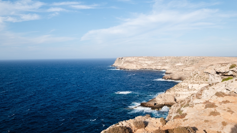 Italian authorities searched for survivors off the island of Lampedusa in the Mediterranean