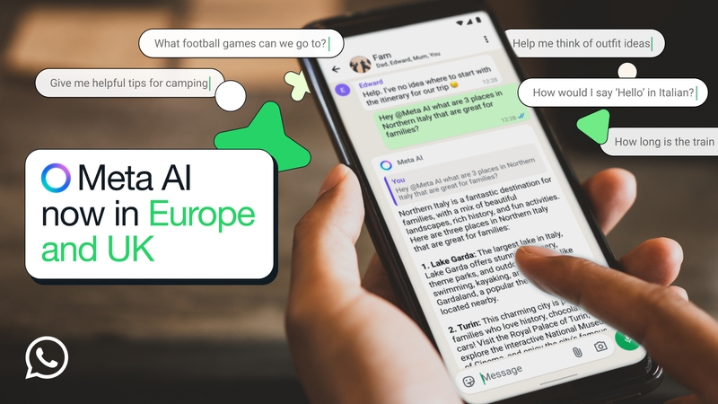 Meta AI for Facebook, Instagram and WhatsApp is now being rolled out in the EU