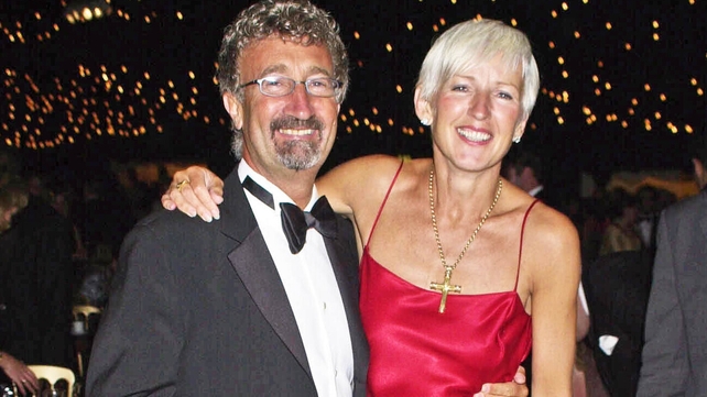 Eddie Jordan and his wife Marie Jordan attend the 2001 Grand Prix Ball