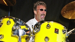 A tallented drummer, Eddie Jordan performs at the 2001 Grand Prix Ball