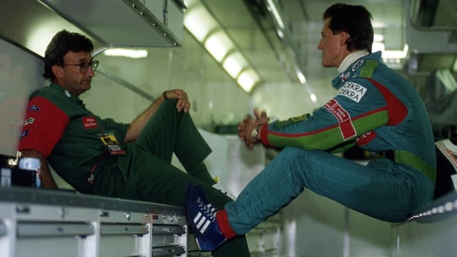 Eddie Jordan and Michael Schumacher ahead of Schumacher's first ever F1 race in 1991