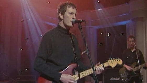 Bren Tallon from Dublin band Revelino performing on The Late Late Show in 1995