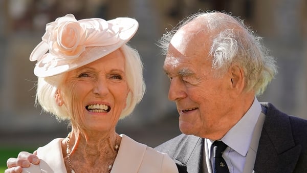 Cookery writer and broadcaster, Mary Berry with her husband Paul Hunnings