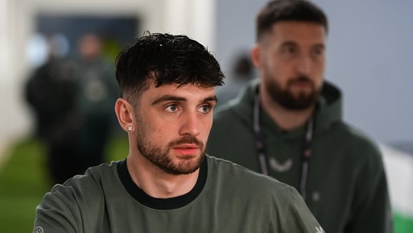 Troy Parrott, seen arriving at the stadium earlier this evening, has been handed a start