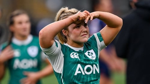Ireland's Aoife Dalton looks on with disappointment after the final whistle