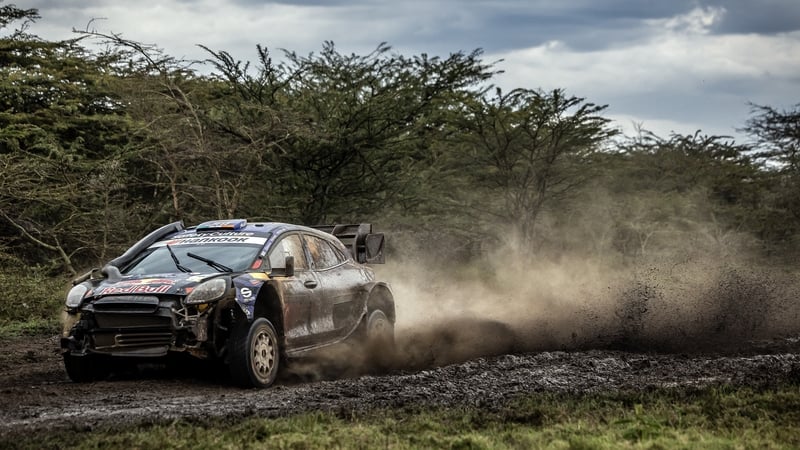 Josh McErlean steers his Ford Puma Rally1 with Irish co-driver Eoin Treacy