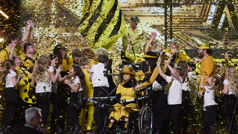 Simon Cowell awards coveted golden buzzer to Electric Umbrella