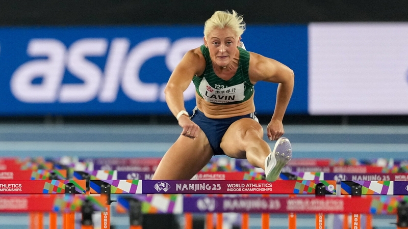Sarah Lavin in action at the World Indoor Championships in China