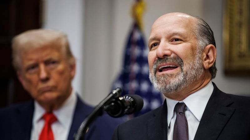 US Secretary of Commerce Howard Lutnick with Donald Trump. Lutnick dubbed Ireland his "favourite tax scam". Photo: Getty Images