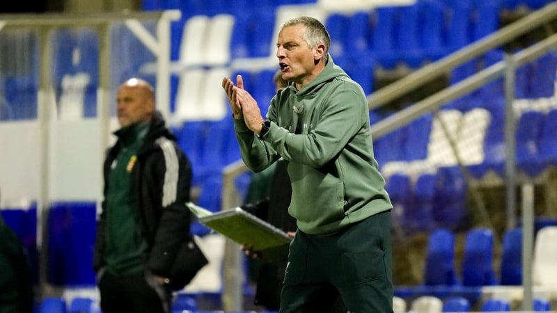 Republic of Ireland Under-21 boss Jim Crawford encourages his troops