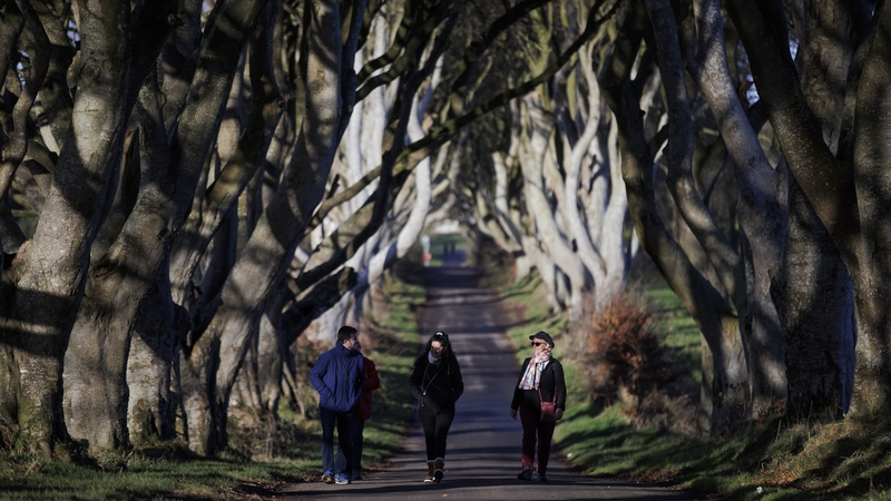 Tourists at the Dark Hedges near Armoy in Co Antrim. Photo credit Liam McBurney/PA Wire