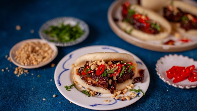 Eva Pau's steamed bao buns with five spice pork belly