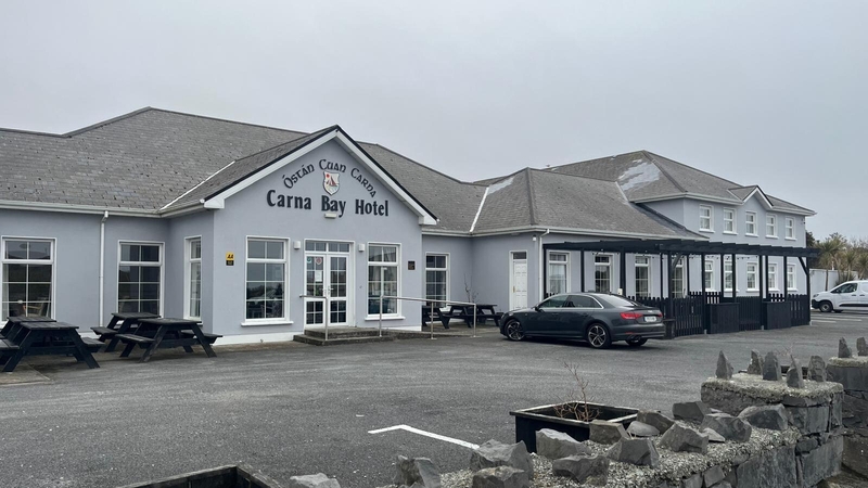 A protest took place outside the Carna Bay Hotel earlier this year when it emerged that the facility had been offered for use as a potential IPAS centre (file image)