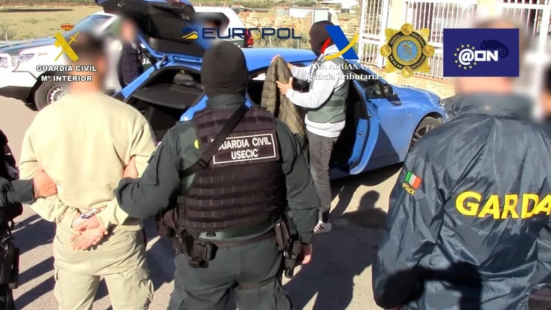 Members of An Garda Síochána assisted in the operation in Spain (Pics: Europol)