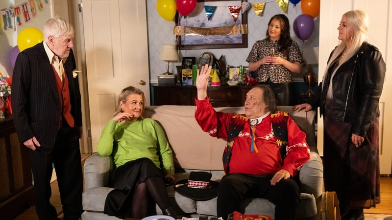 Waylon Gary White Deer, a member of the Choctaw Nation, appears on Fair City to mark Cass Cassidy's birthday. Photo: Lafayette Photography