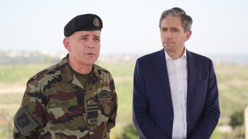 Chief of Defence forces Lt General Sean Clancy with Tánaiste Simon Harris