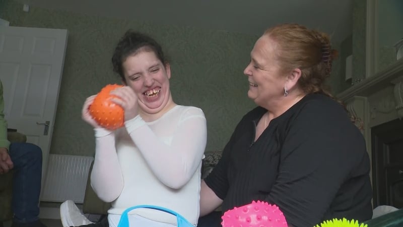 Cedhla Connolly, pictured with her mother, needs a nurse to assist her at times