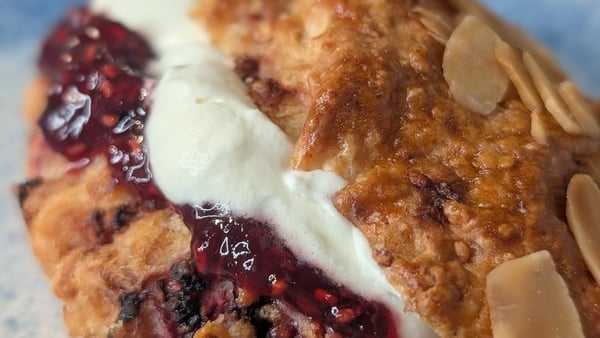 Una Leonard's raspberry & almond scones with raspberry: Today