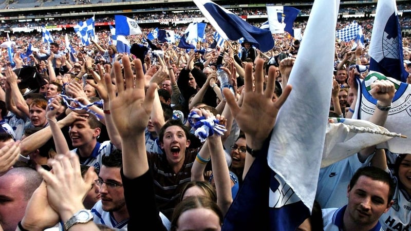 Monaghan fans on the pitch after their 2005 Division 2 final win over Meath