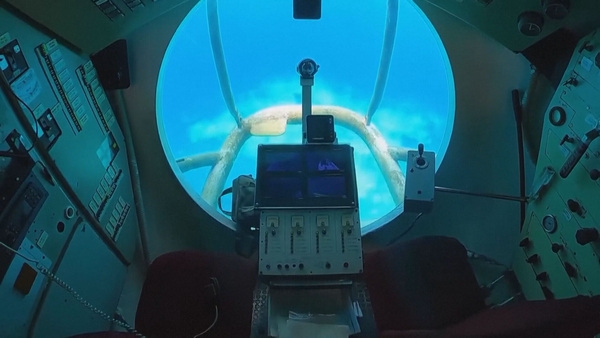 A file image from inside one of the tourist submarines