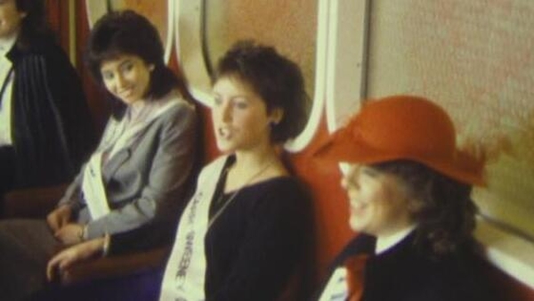 Choosing a Dublin Rose on board a Sealink ferry to Holyhead, (1985)