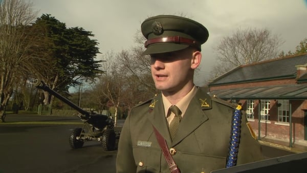 Second Lieutenant Chris McCluskey was among several Defence Forces members commissioned this afternoon