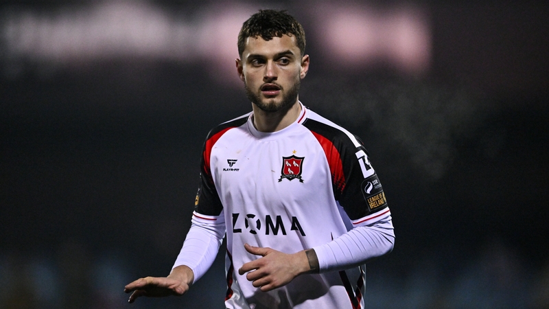 Leo Gaxha scored twice against Wexford at Oriel Park