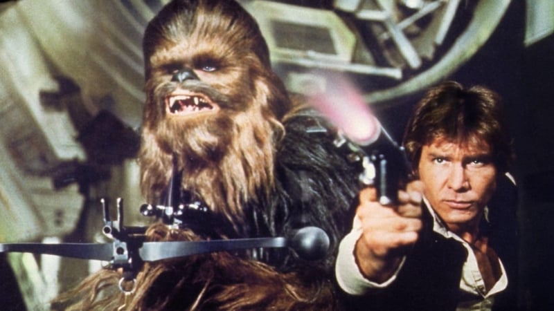 The Wookie's weapon (seen here in Star Wars: Episode IV - A New Hope), which was described by auctioneer Propstore as "one of the rarest Star Wars hero props in existence", beat its estimate of between $250,000 to $500,000 Photo copyright: Lucasfilm
