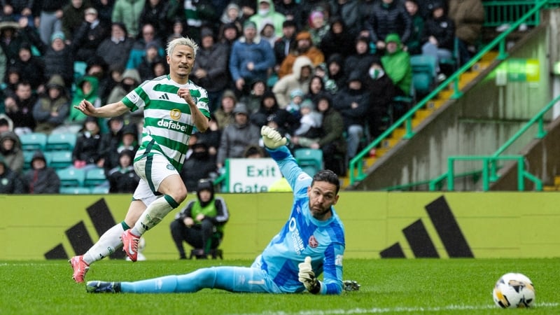 Daizen Maeda slides home the opener