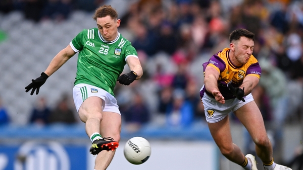 Peter Nash of Limerick firing home his side's second goal